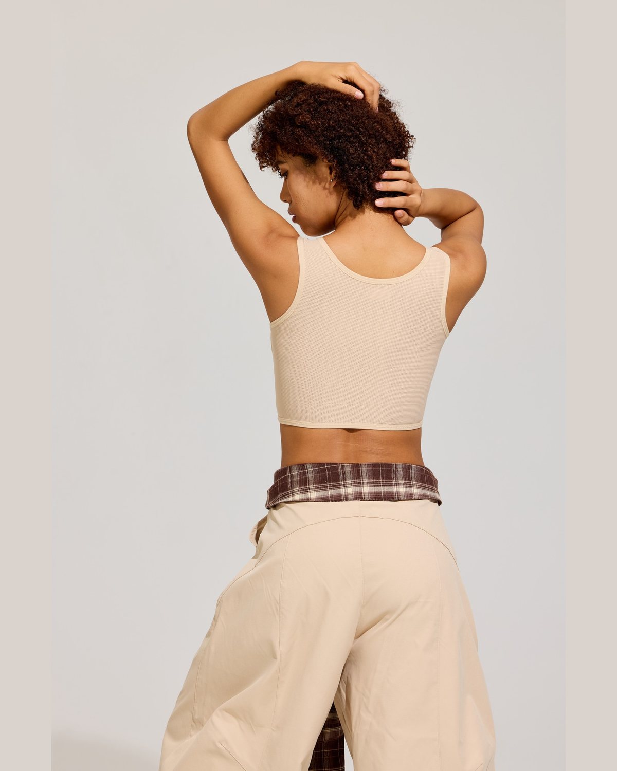 Front Zip Crop Binder Back detail
