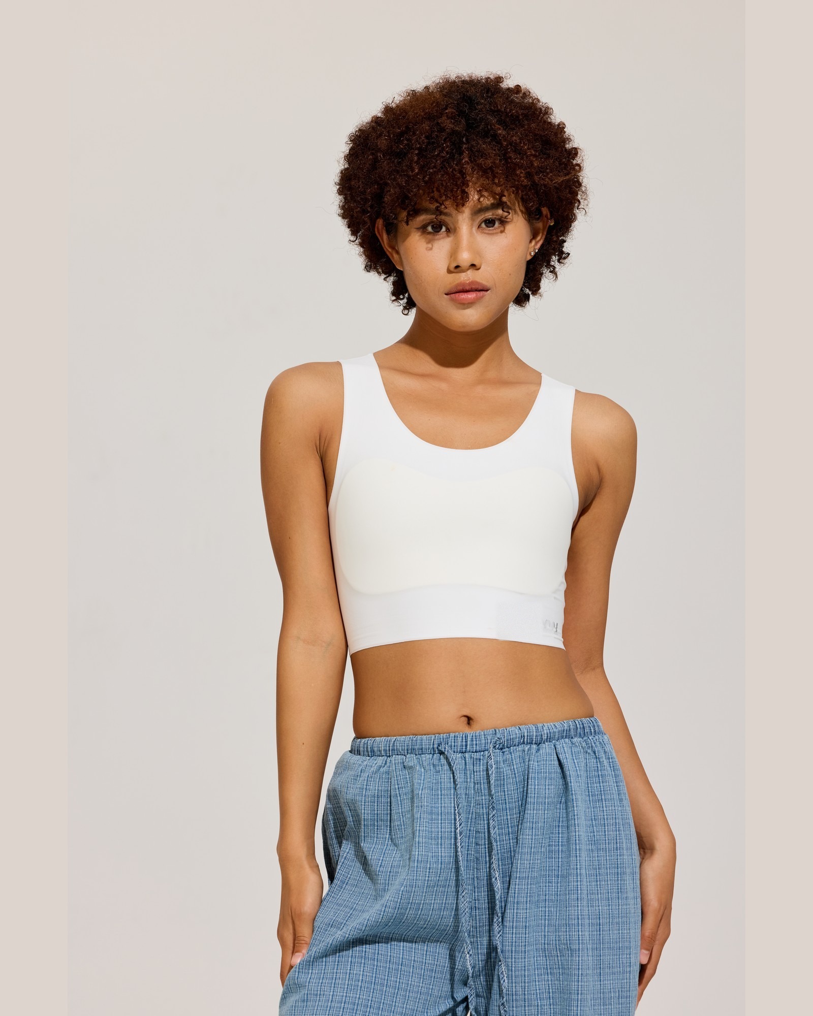 Soft Crop Binder Tank in White