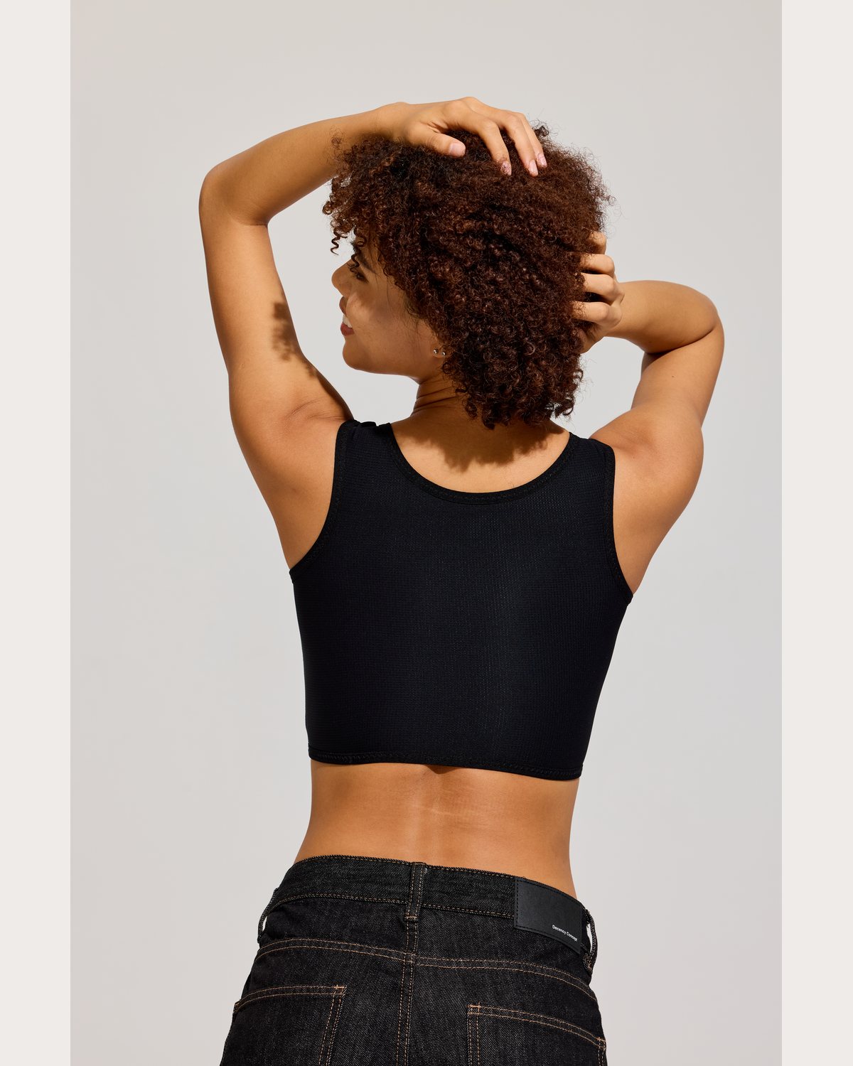Front Zip Crop Binder Back detail