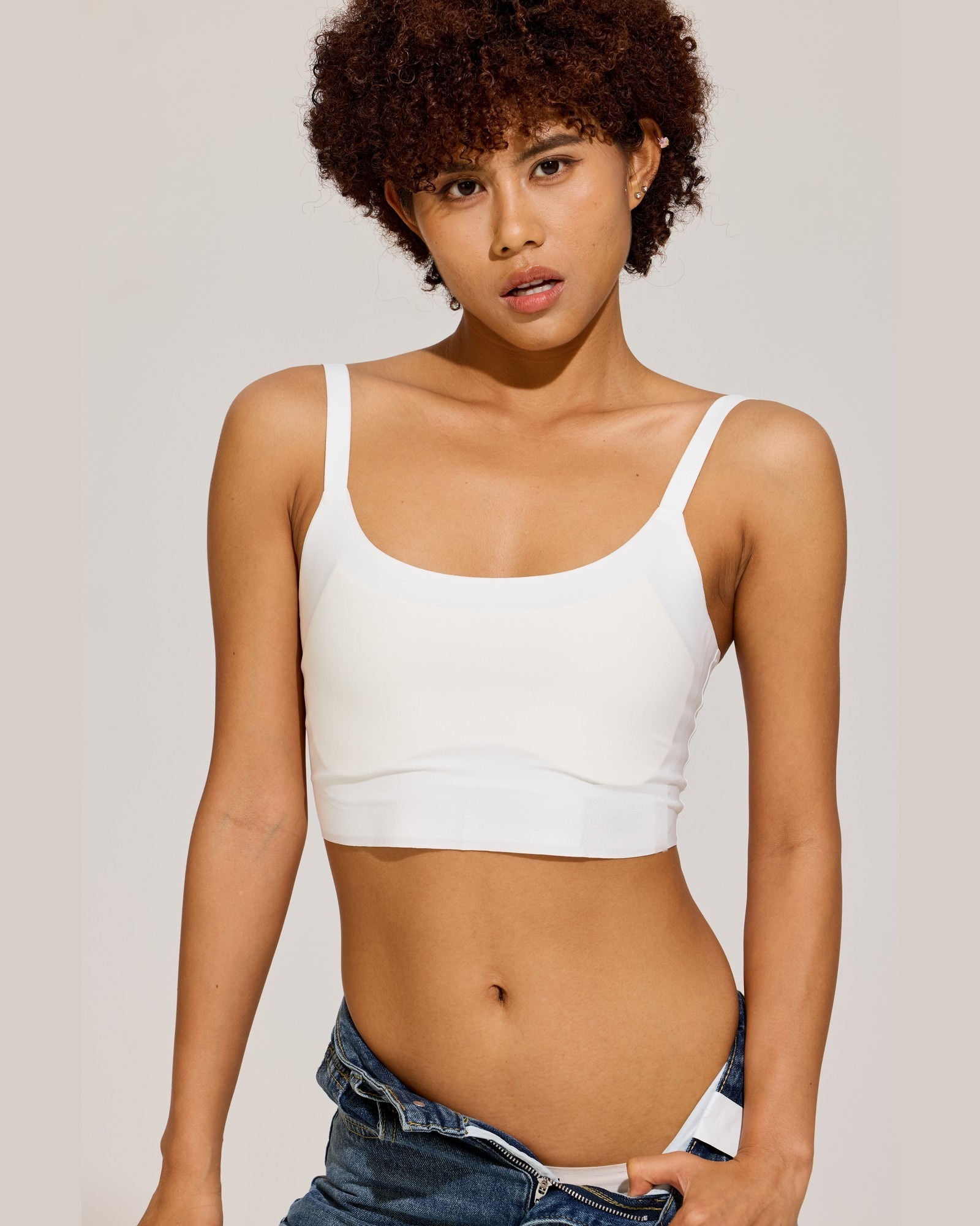 Slim Strap Cami Binder Clean front detail