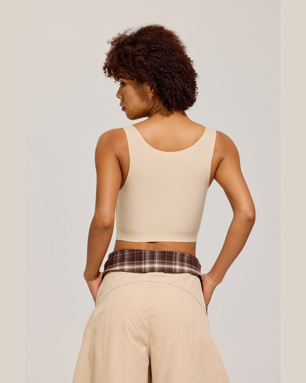 Wide Strap Crop Binder Tank Back detail