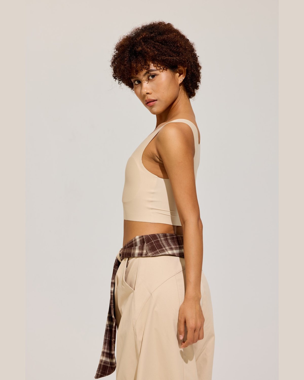Wide Strap Crop Binder Tank Side profile