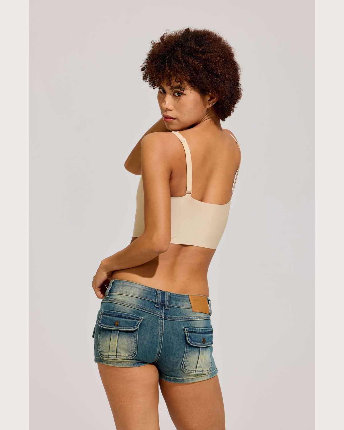Slim Strap Crop Binder Back detail