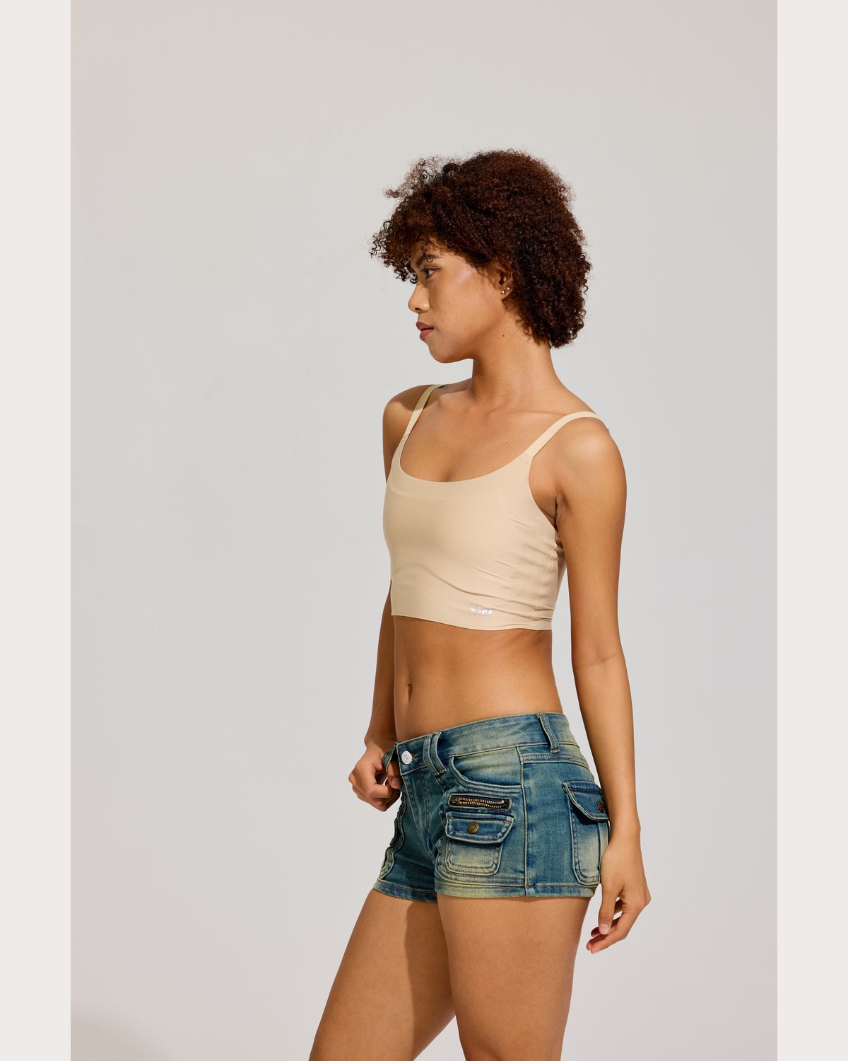 Slim Strap Crop Binder Side profile